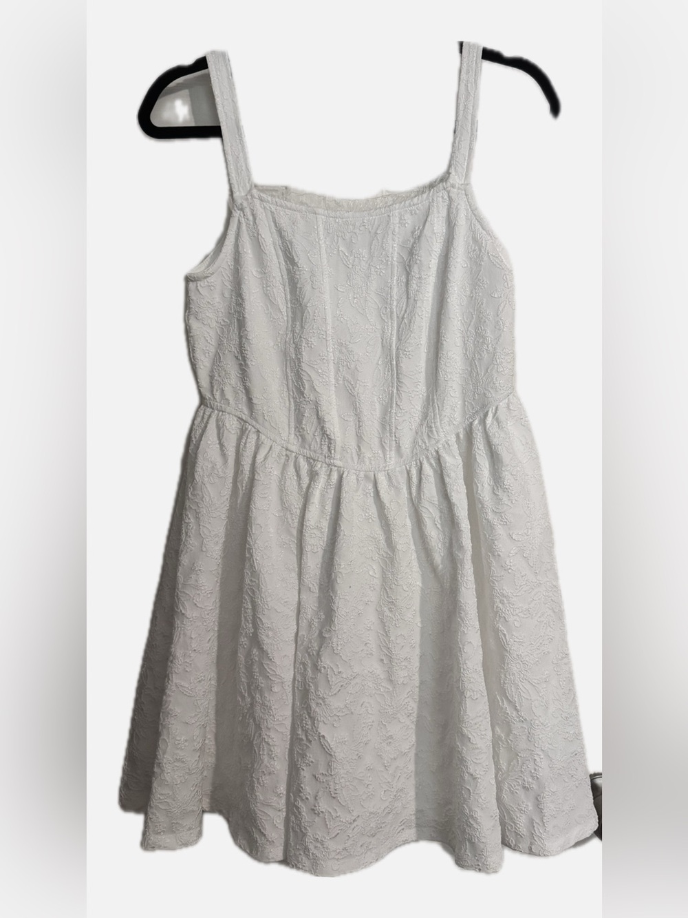 Trixxi White Lace Spaghetti-Strap Dress